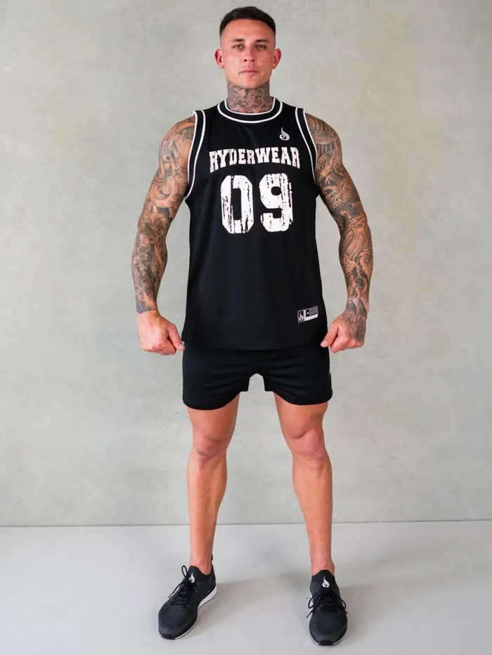 Tanks Mens Ryderwear Octane Mesh Jersey Black