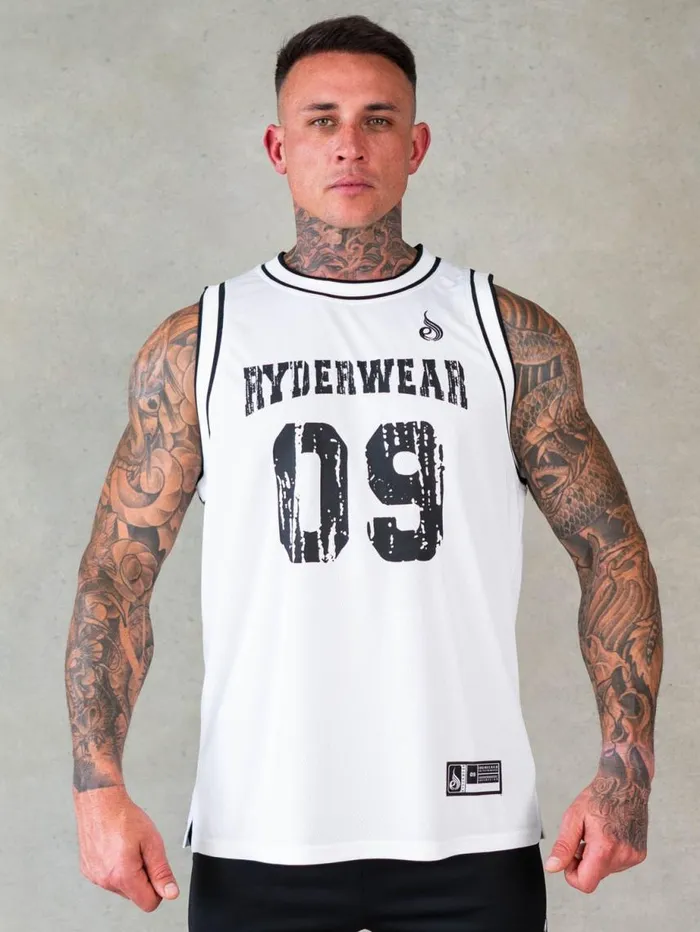 Tanks Mens Ryderwear Octane Mesh Jersey White