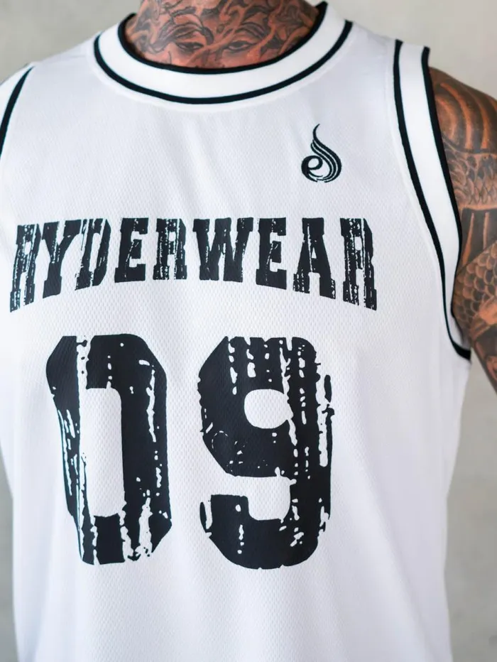 Tanks Mens Ryderwear Octane Mesh Jersey White