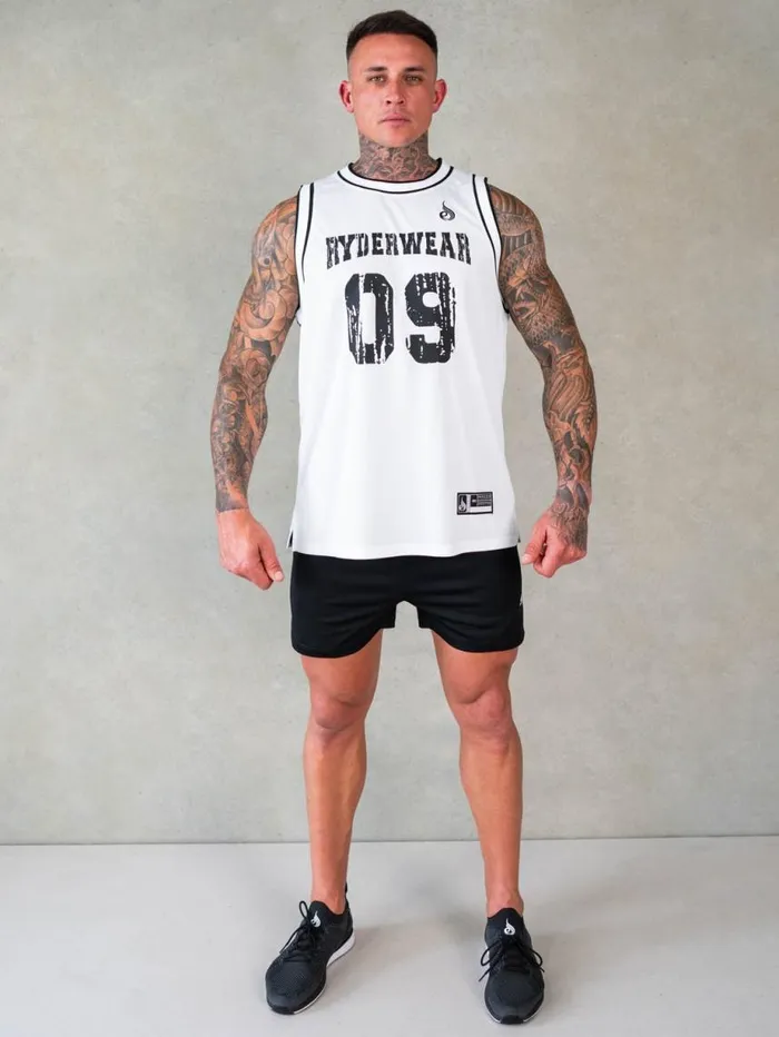 Tanks Mens Ryderwear Octane Mesh Jersey White