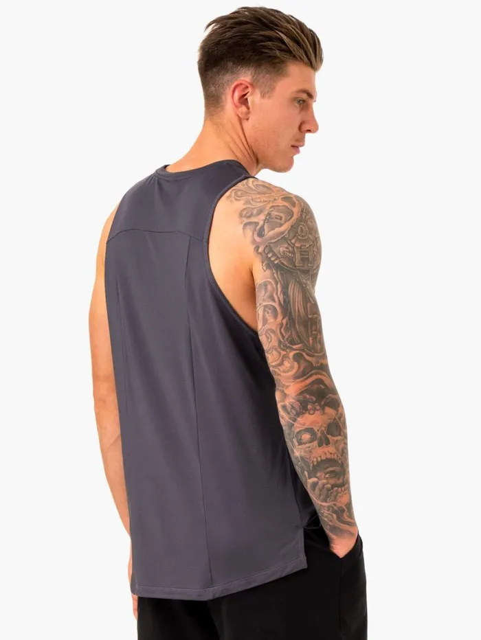 Tanks Mens Ryderwear Optimal Mesh Tank Charcoal