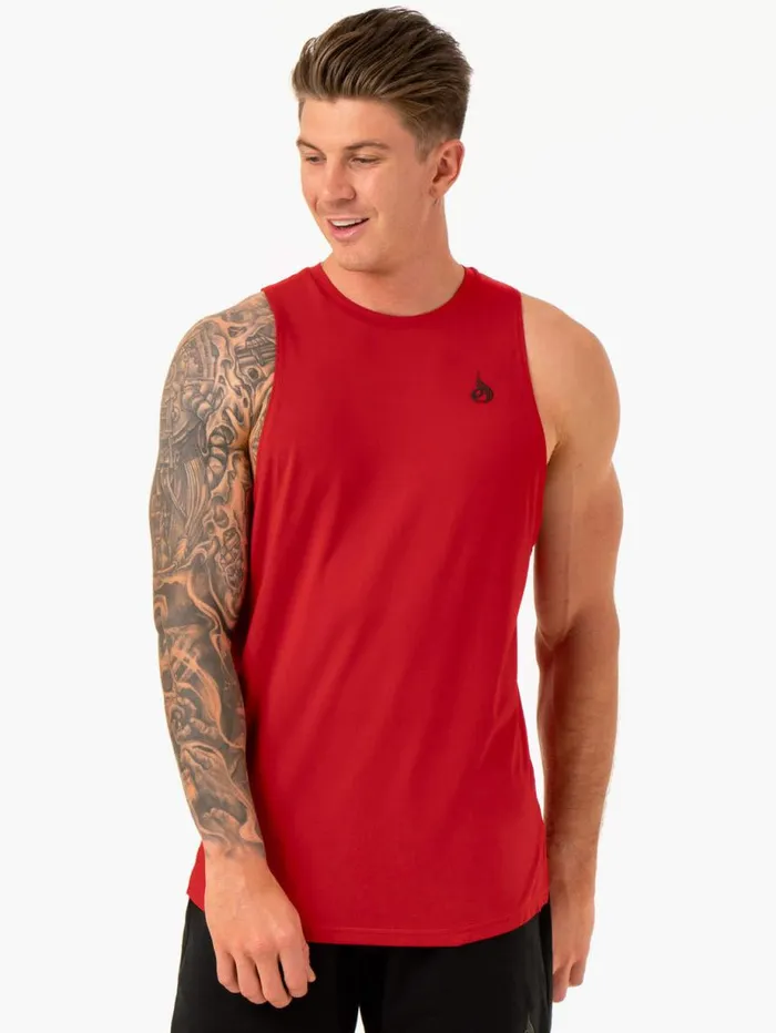 Tanks Mens Ryderwear Optimal Mesh Tank Red