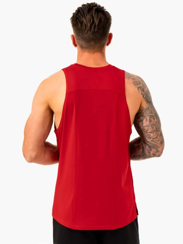 Tanks Mens Ryderwear Optimal Mesh Tank Red
