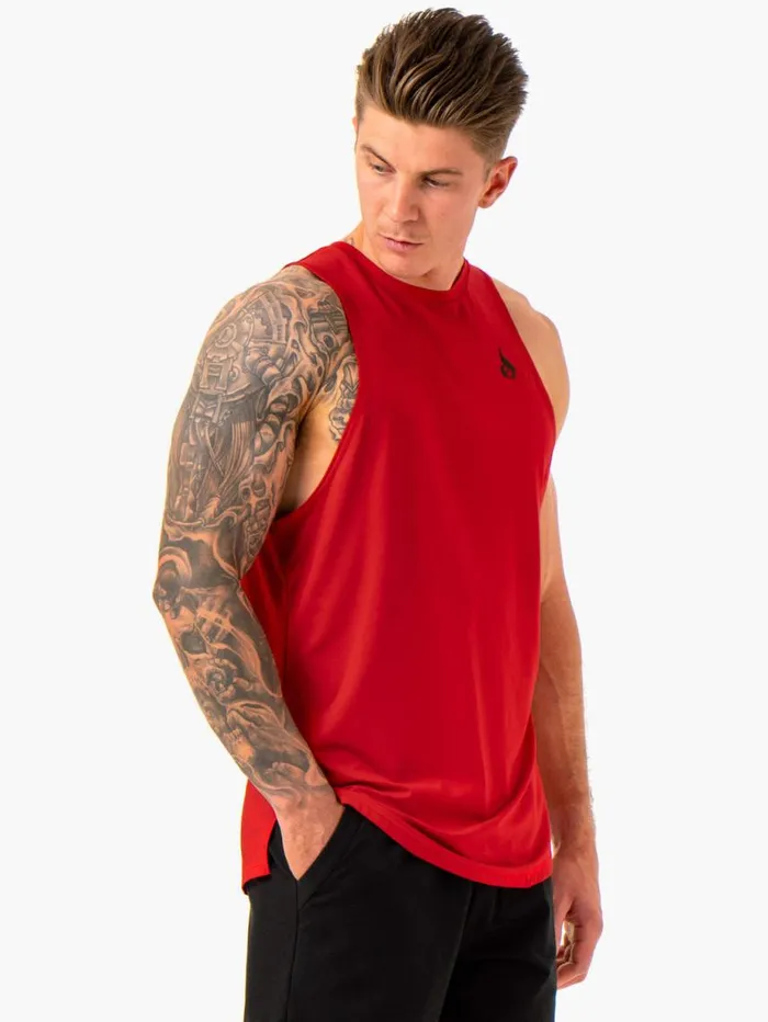 Tanks Mens Ryderwear Optimal Mesh Tank Red