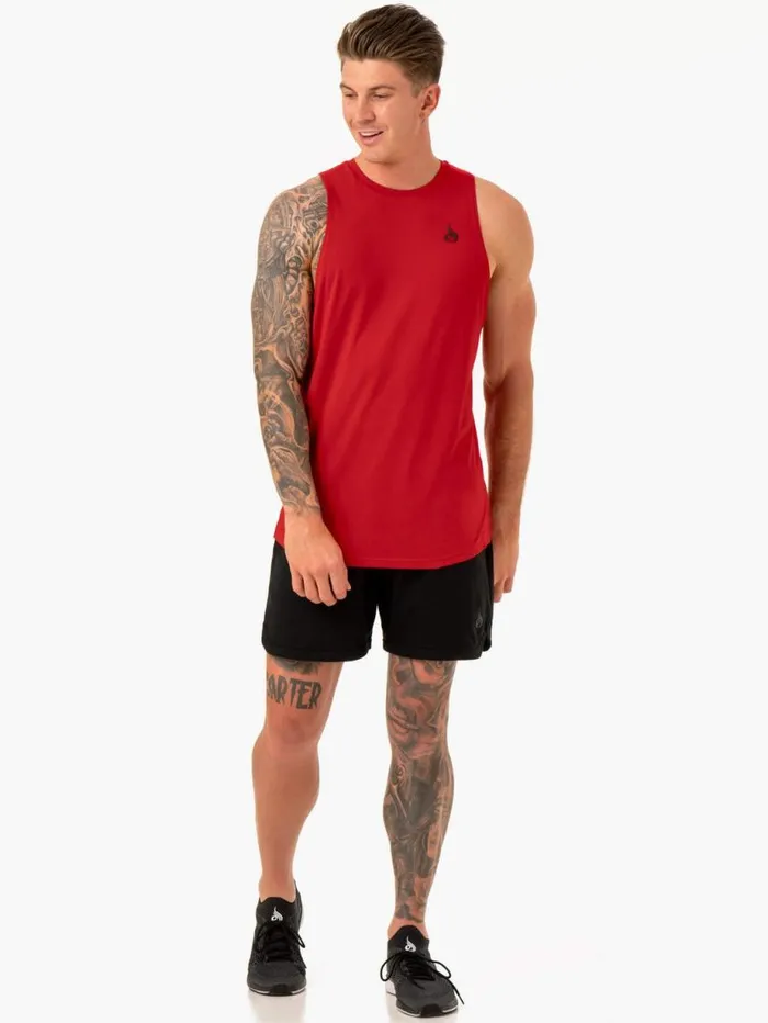 Tanks Mens Ryderwear Optimal Mesh Tank Red