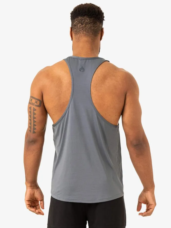 Tanks Mens Ryderwear Overdrive Stringer TBack Steel Blue
