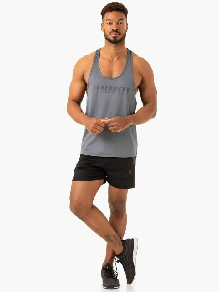 Tanks Mens Ryderwear Overdrive Stringer TBack Steel Blue