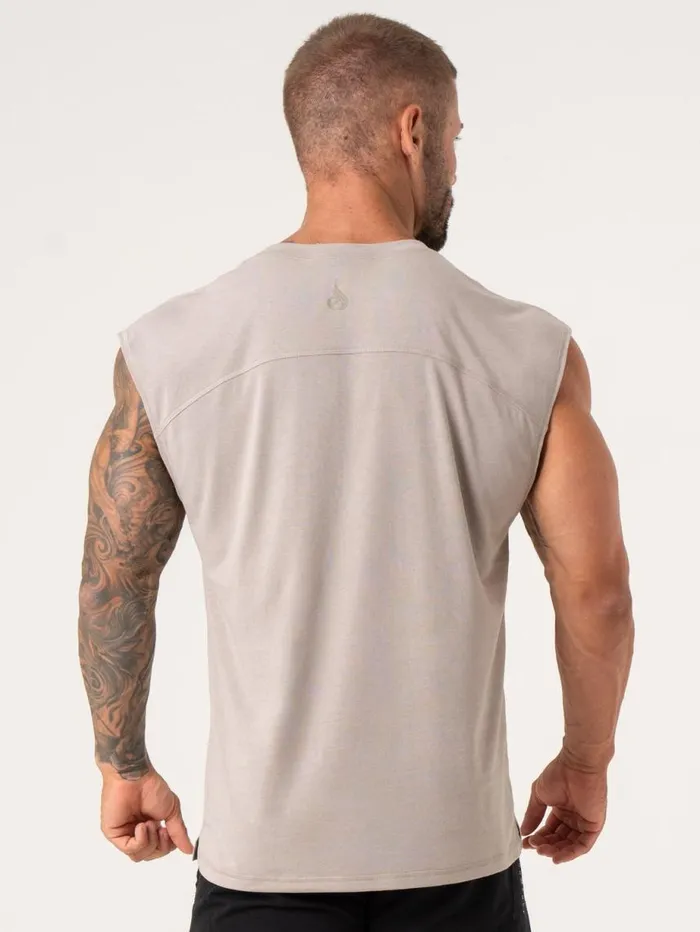 Tanks Mens Ryderwear Pursuit Muscle Tank Taupe
