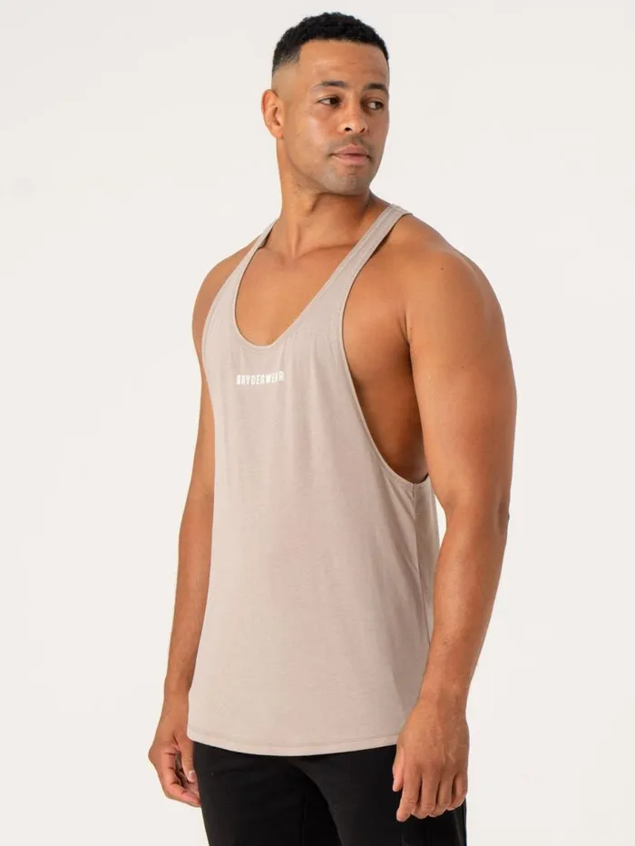 Tanks Mens Ryderwear Pursuit Stringer Taupe