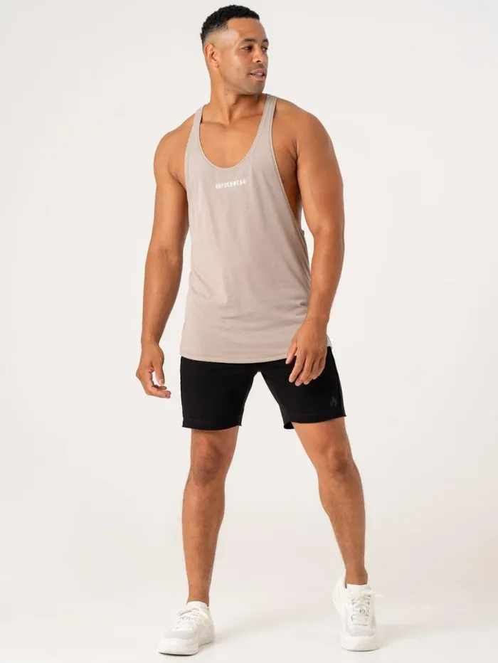 Tanks Mens Ryderwear Pursuit Stringer Taupe