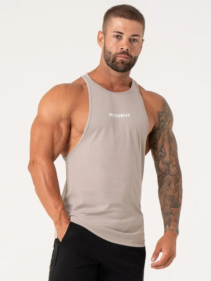 Tanks Mens Ryderwear Pursuit Tank Taupe