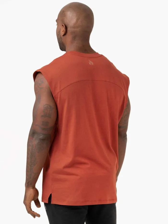 Tanks Mens Ryderwear Pursuit Wide Cut Tank Red Clay