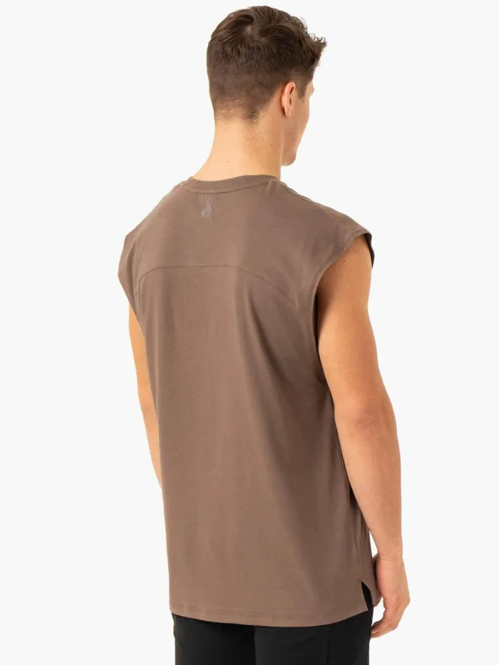 Tanks Mens Ryderwear Pursuit Wide Cut Tank Taupe