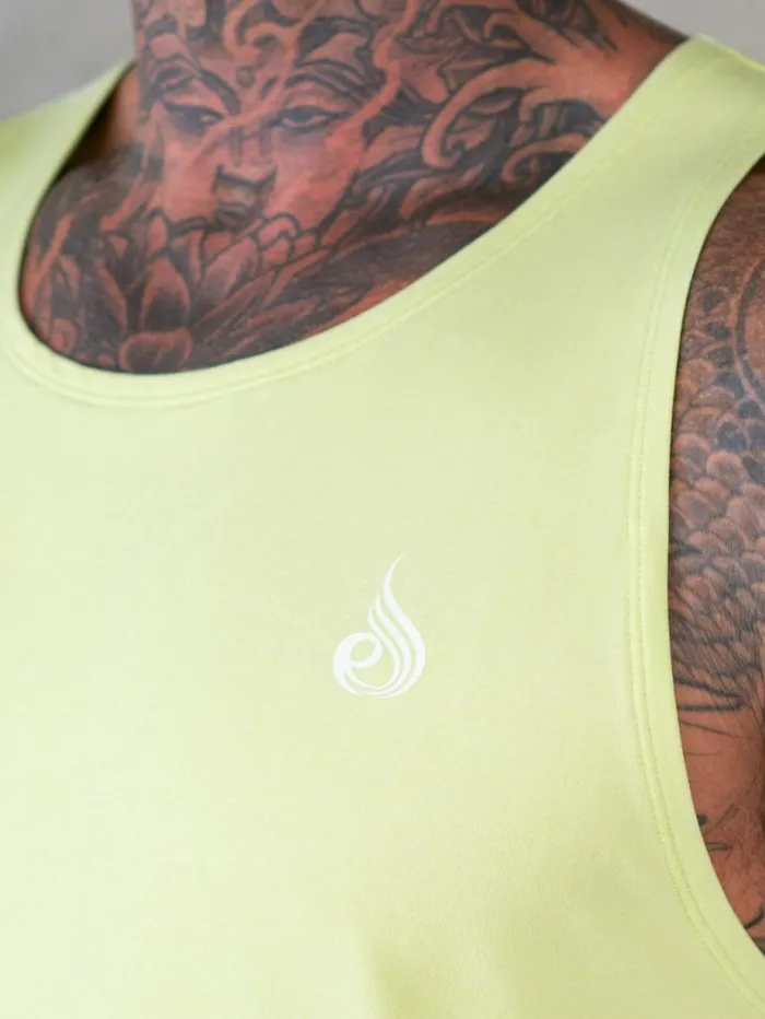 Tanks Mens Ryderwear Soft Tech Tank Lime Marl