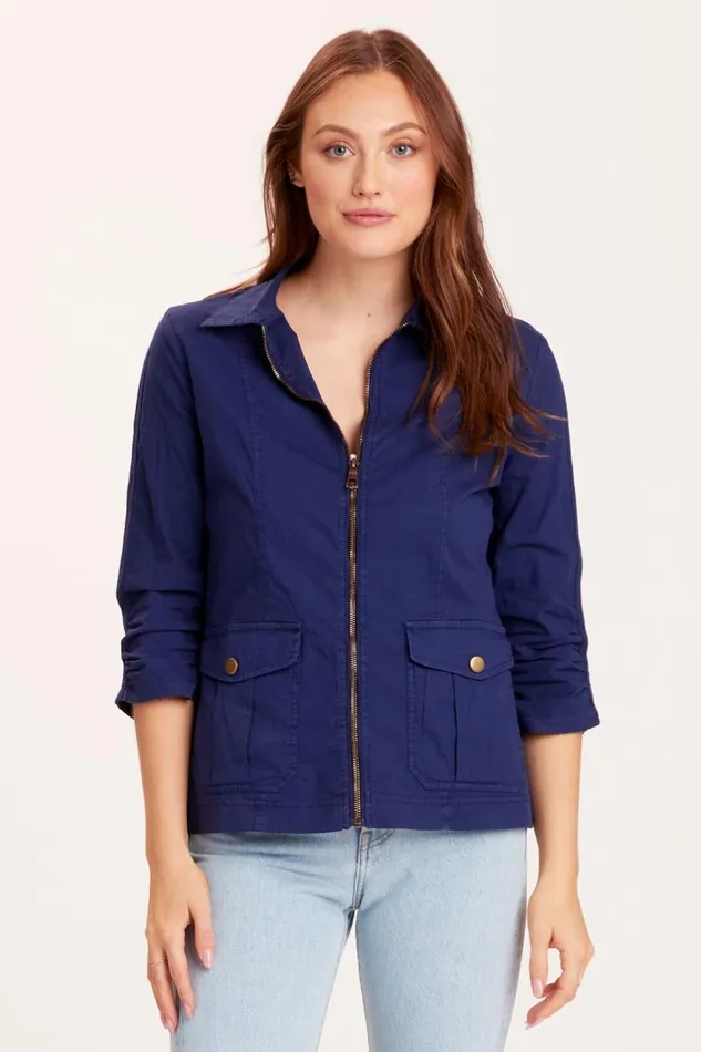 Tanner Jacket Hague Blue Pigment Clothing XCVI Jackets
