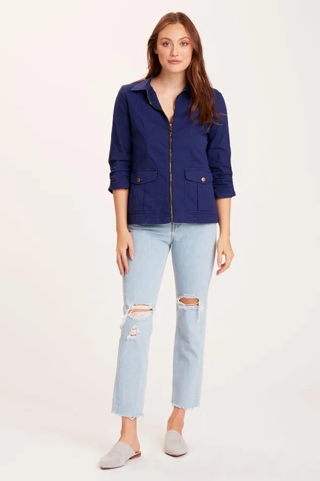 Tanner Jacket Hague Blue Pigment Clothing XCVI Jackets