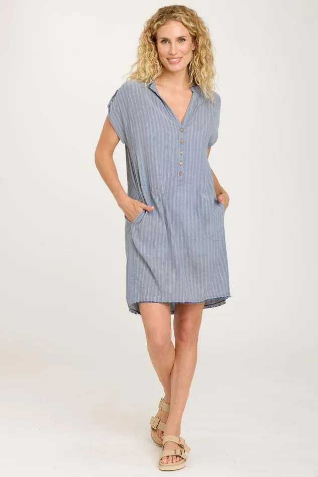 Tennille Shirt Dress Indigo Clothing XCVI Dresses