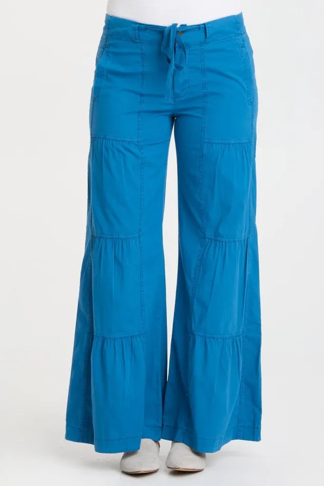 Terraced Wide Leg Pant Poseidon Pigment Clothing XCVI Pants