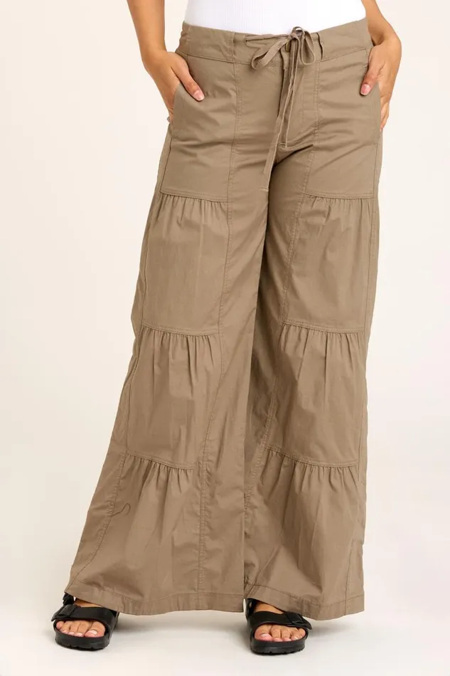 Terraced Wide Leg Pant Truffle Clothing XCVI Pants