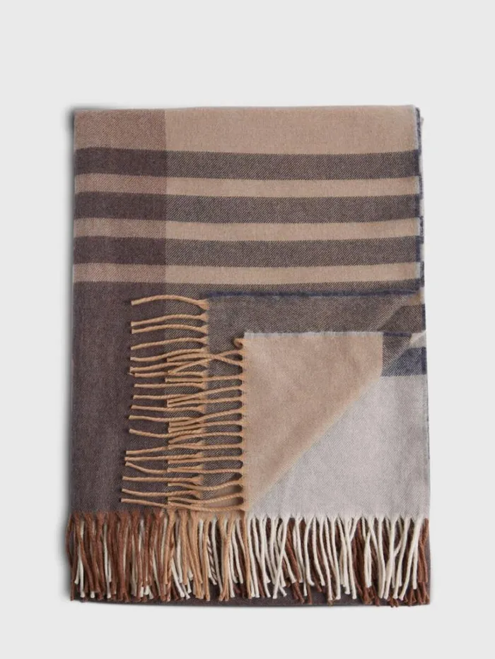 The Cashmere Shop Mens Paul Stuart Cashmere Blanket Scarf Latte