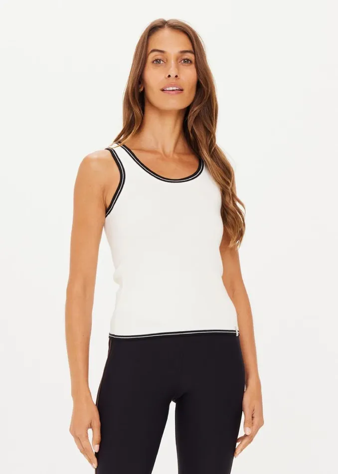 The Upside ALCARAZ RAF KNIT TANK Creme Shop Shirts and Tanks