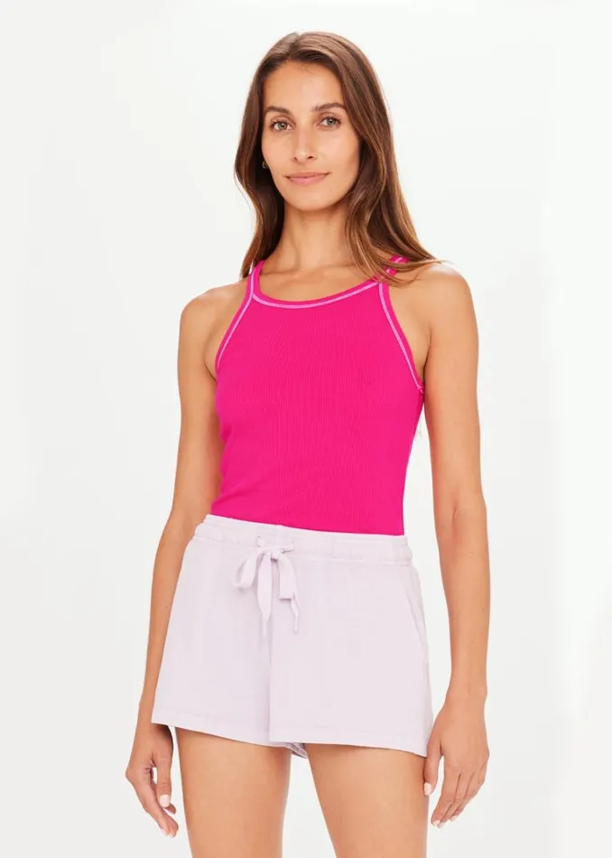 The Upside ASANA TANK Neon Pink Shop Shirts and Tanks