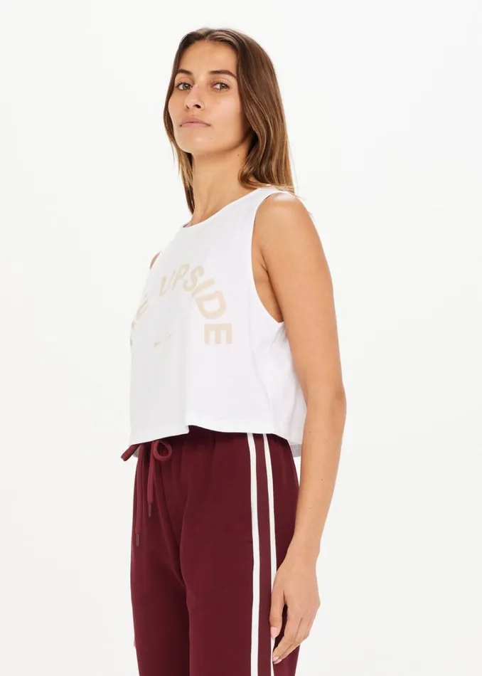 The Upside BAILEY CROP TANK White Shop Shirts and Tanks The Upside BAILEY CROP TANK White Shop Shirts and Tanks