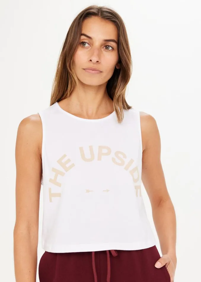 The Upside BAILEY CROP TANK White Shop Shirts and Tanks The Upside BAILEY CROP TANK White Shop Shirts and Tanks