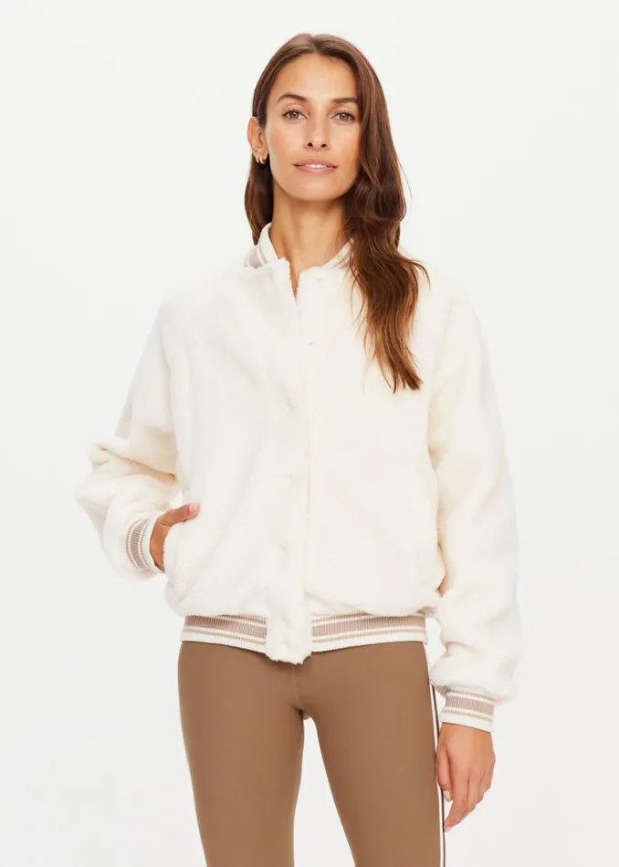 The Upside BANKS BOMBER Ivory Shop Jackets and Coats The Upside BANKS BOMBER Ivory Shop Jackets and Coats