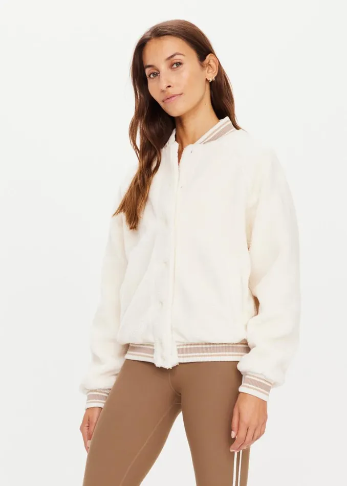 The Upside BANKS BOMBER Ivory Shop Jackets and Coats The Upside BANKS BOMBER Ivory Shop Jackets and Coats