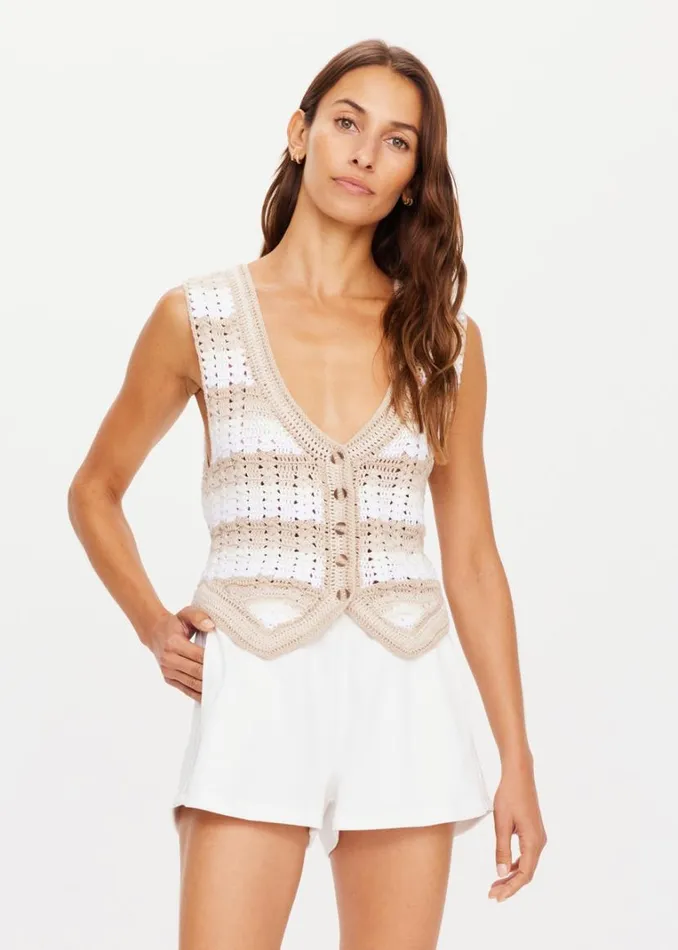 The Upside BUNGALOW ZAZA WAISTCOAT Stripe Shop Shirts and Tanks The Upside BUNGALOW ZAZA WAISTCOAT Stripe Shop Shirts and Tanks