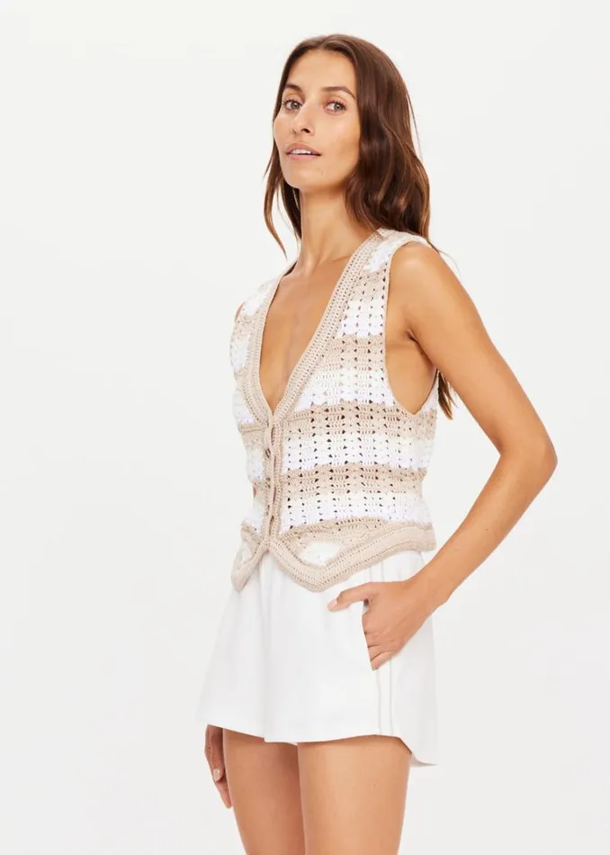 The Upside BUNGALOW ZAZA WAISTCOAT Stripe Shop Shirts and Tanks The Upside BUNGALOW ZAZA WAISTCOAT Stripe Shop Shirts and Tanks