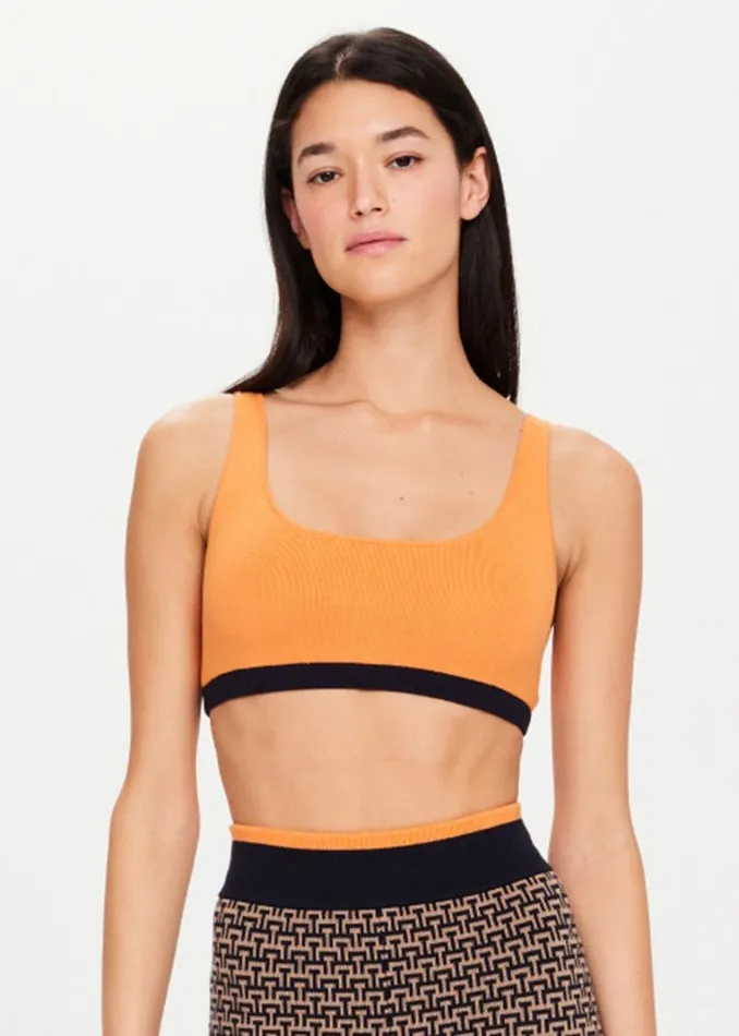 The Upside CASTILLA KNIT RORY BRA Tangelo Shop Sports Bras The Upside CASTILLA KNIT RORY BRA Tangelo Shop Sports Bras