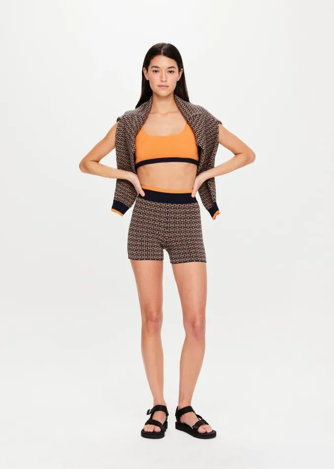 The Upside CASTILLA KNIT RORY BRA Tangelo Shop Sports Bras The Upside CASTILLA KNIT RORY BRA Tangelo Shop Sports Bras