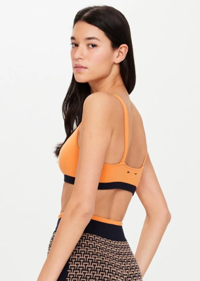 The Upside CASTILLA KNIT RORY BRA Tangelo Shop Sports Bras The Upside CASTILLA KNIT RORY BRA Tangelo Shop Sports Bras