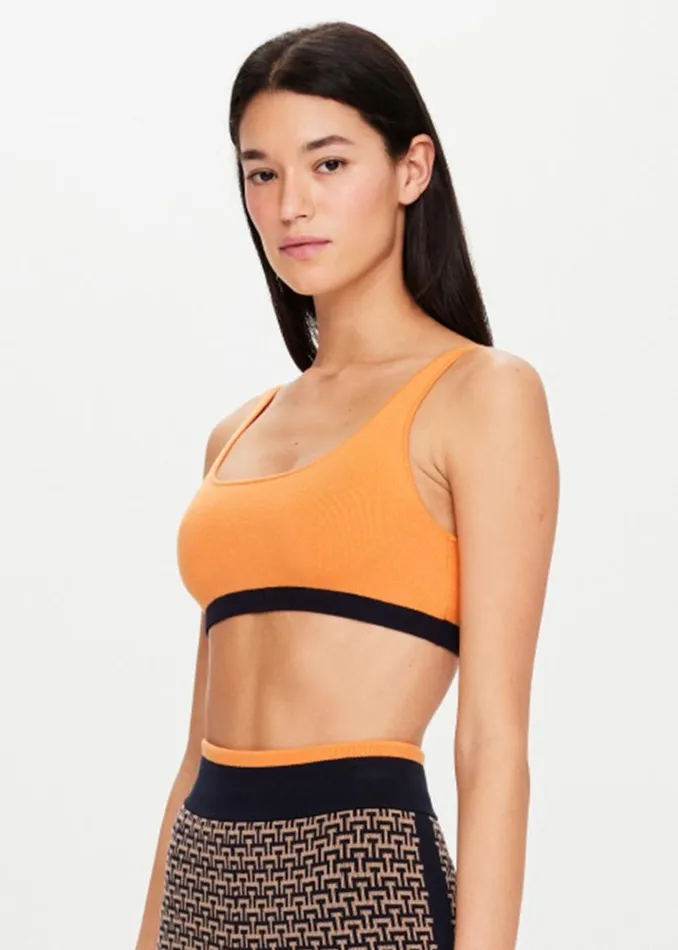 The Upside CASTILLA KNIT RORY BRA Tangelo Shop Sports Bras The Upside CASTILLA KNIT RORY BRA Tangelo Shop Sports Bras