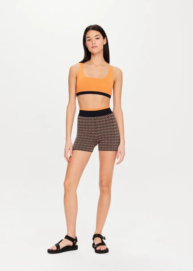 The Upside CASTILLA KNIT RORY BRA Tangelo Shop Sports Bras The Upside CASTILLA KNIT RORY BRA Tangelo Shop Sports Bras