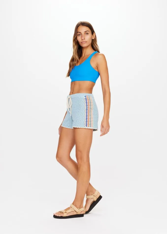 The Upside CASTILLO CROCHET HALI SHORT Mist Shop Shorts The Upside CASTILLO CROCHET HALI SHORT Mist Shop Shorts