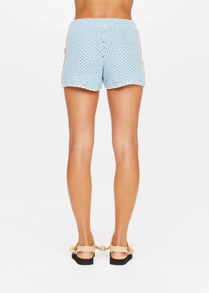 The Upside CASTILLO CROCHET HALI SHORT Mist Shop Shorts The Upside CASTILLO CROCHET HALI SHORT Mist Shop Shorts