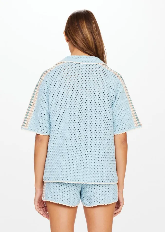 The Upside CASTILLO CROCHET LOVETT SHIRT Mist Shop Shirts and Tanks The Upside CASTILLO CROCHET LOVETT SHIRT Mist Shop Shirts and Tanks