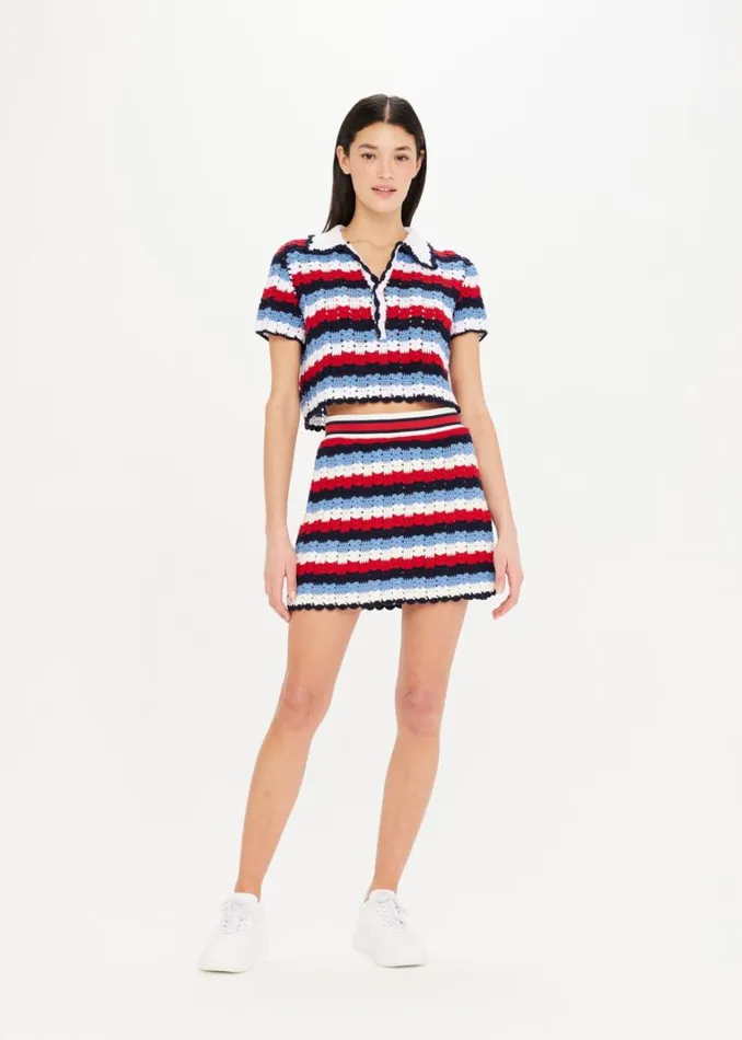 The Upside CHANTILLY CROCHET RUE SKIRT Stripe Shop Skirts The Upside CHANTILLY CROCHET RUE SKIRT Stripe Shop Skirts