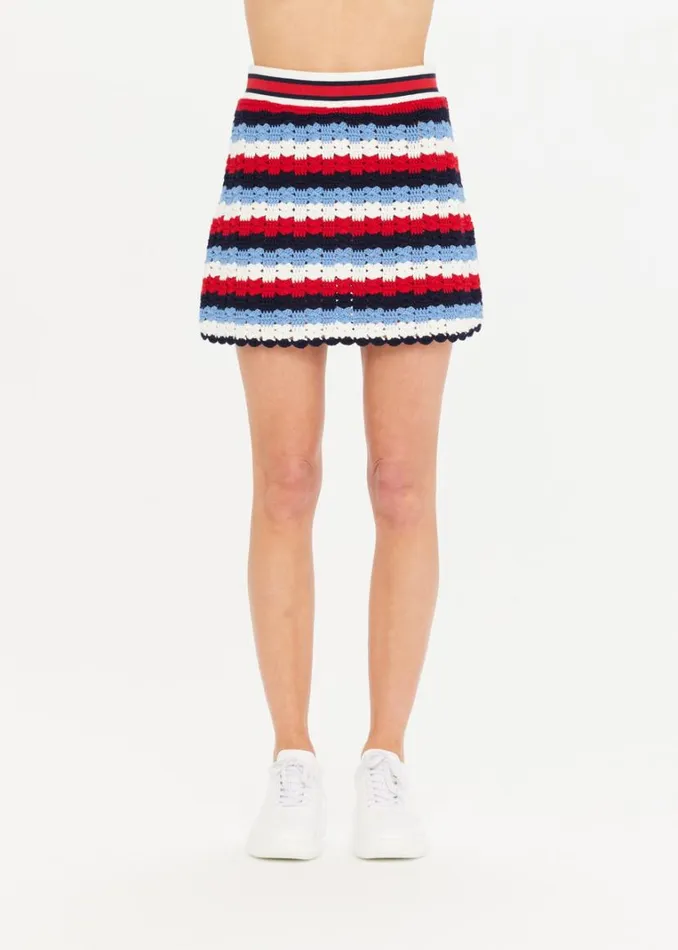 The Upside CHANTILLY CROCHET RUE SKIRT Stripe Shop Skirts The Upside CHANTILLY CROCHET RUE SKIRT Stripe Shop Skirts