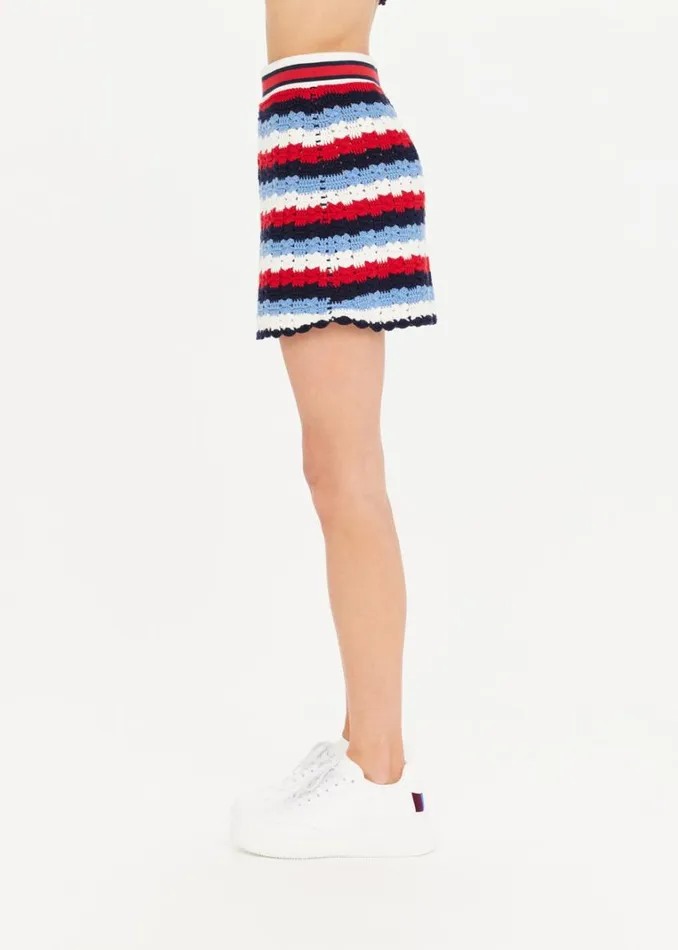 The Upside CHANTILLY CROCHET RUE SKIRT Stripe Shop Skirts The Upside CHANTILLY CROCHET RUE SKIRT Stripe Shop Skirts