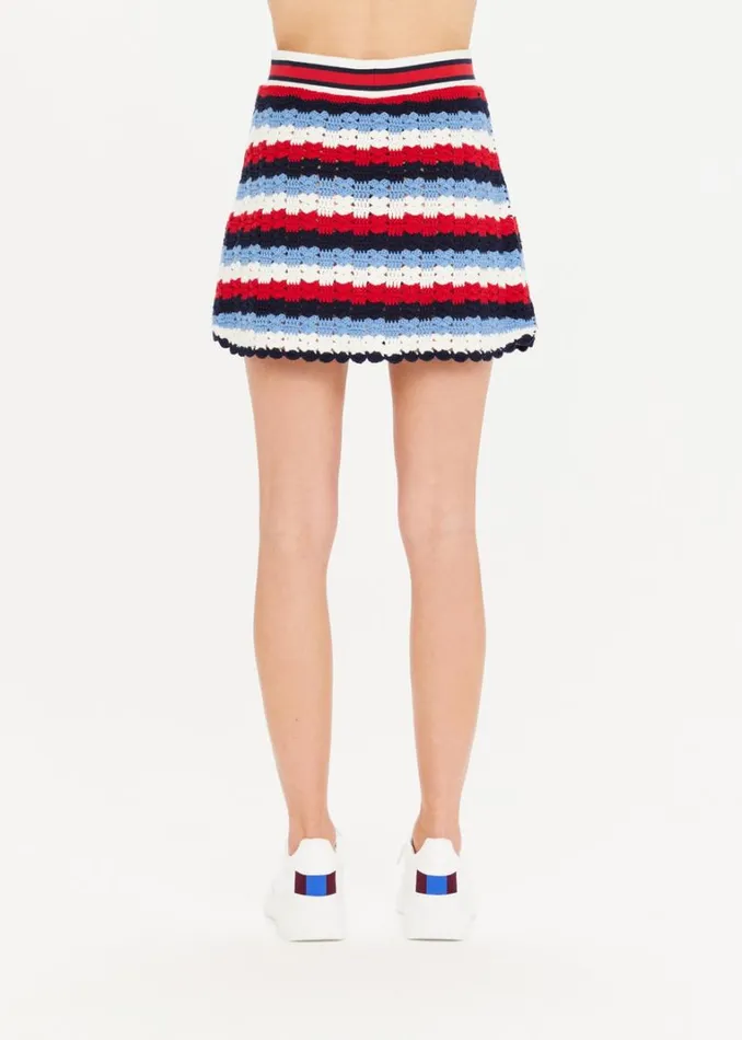 The Upside CHANTILLY CROCHET RUE SKIRT Stripe Shop Skirts The Upside CHANTILLY CROCHET RUE SKIRT Stripe Shop Skirts