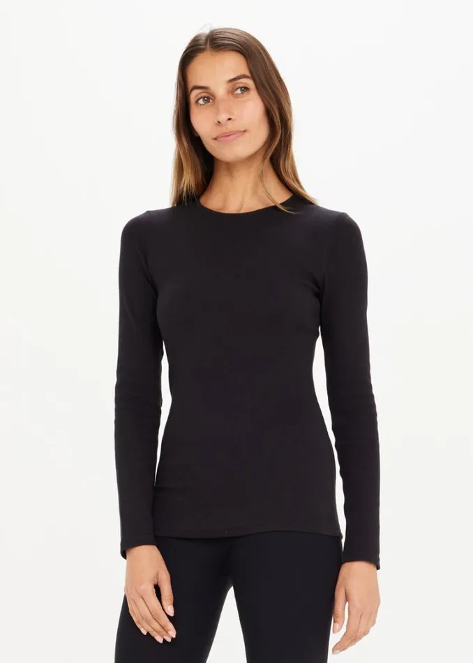 The Upside CHRISSY LONG SLEEVE Black Shop Shirts and Tanks