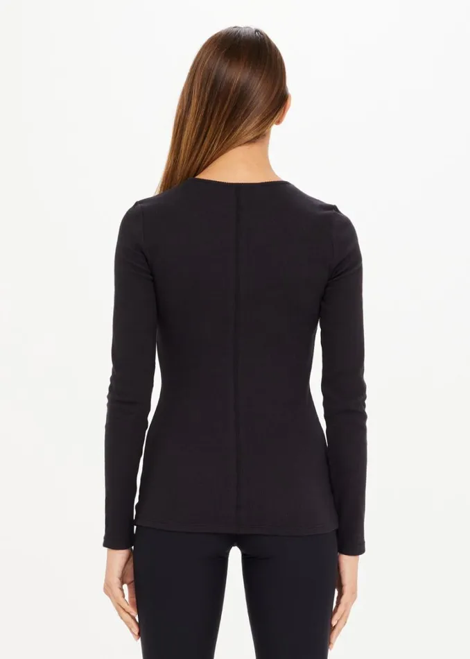 The Upside CHRISSY LONG SLEEVE Black Shop Shirts and Tanks