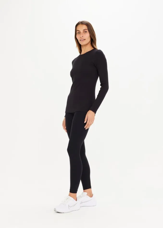 The Upside CHRISSY LONG SLEEVE Black Shop Shirts and Tanks