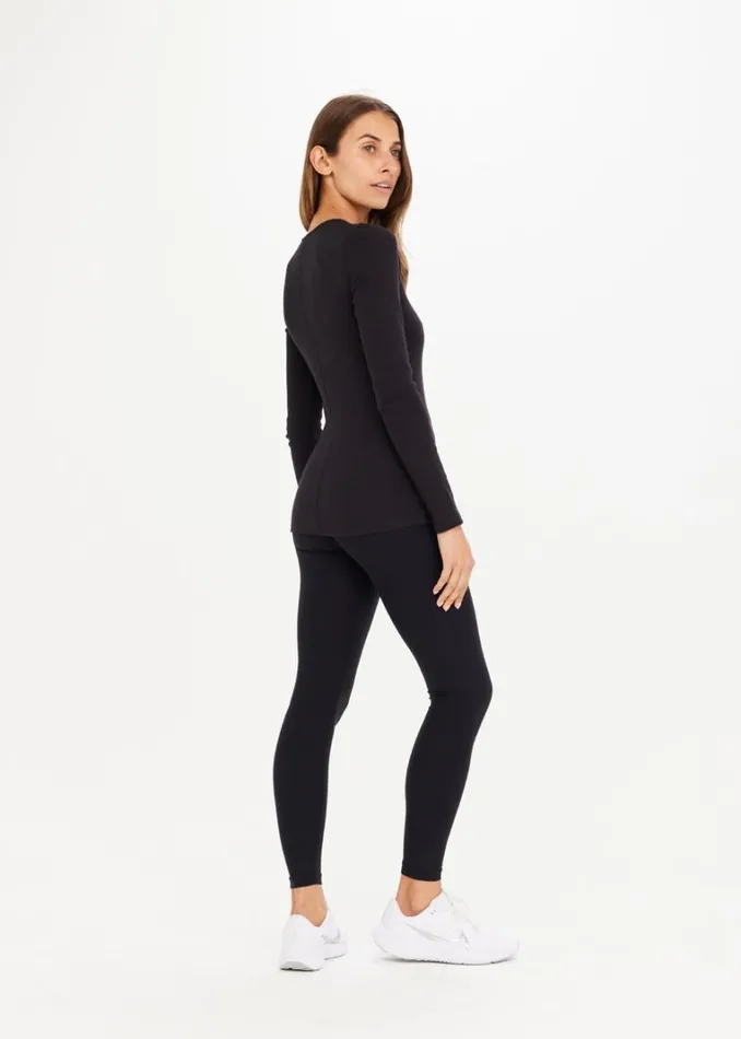 The Upside CHRISSY LONG SLEEVE Black Shop Shirts and Tanks