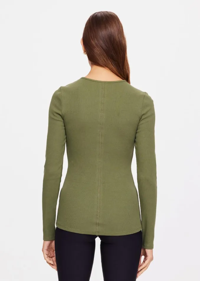 The Upside CHRISSY LONG SLEEVE Olive Shop Shirts and Tanks