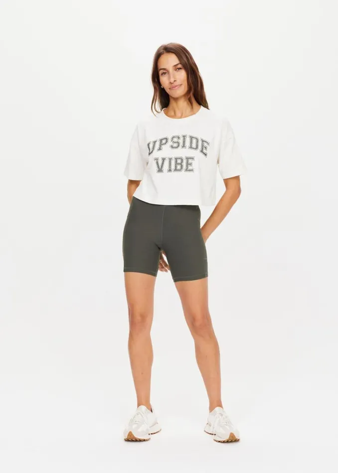 The Upside CISCO CROP TEE Ivory Shop Shirts and Tanks